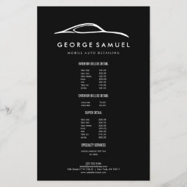 Flyer Reparación de Autos Personalizados y Detallado de