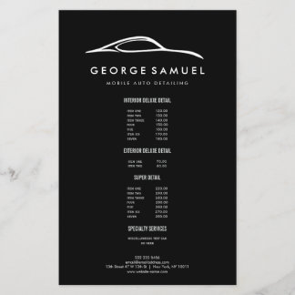 Flyer Reparación de Autos Personalizados y Detallado de 