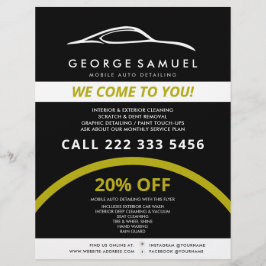 Flyer Reparación de coches personalizado y desconexión a