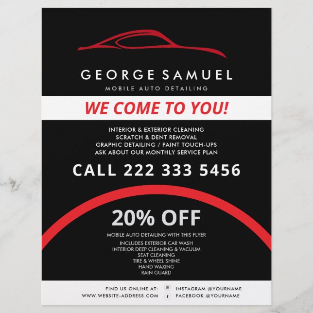 Flyer Reparación de coches personalizado y desconexión a (Frente)