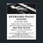 Flyer Reproductor de piano, teclado, lecciones de piano<br><div class="desc">Piano Player,  Teclado,  Piano Lecciones De Volantes De Publicidad Por La Tienda De Tarjetas De Negocios.</div>