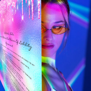 Flyer Resistencia de responsabilidad del artista de uñas