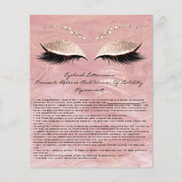 Flyer Responsabilidad De La Extensión De Eyelash Descart