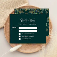 Respuesta del boda de presupuesto de ginkgo verde 