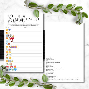 Flyer Respuestas de Emoji Nupciales Simples Incluidas Pi