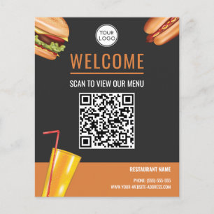 Flyer Restaurante de Comida Rápida de Hamburguesas Escan