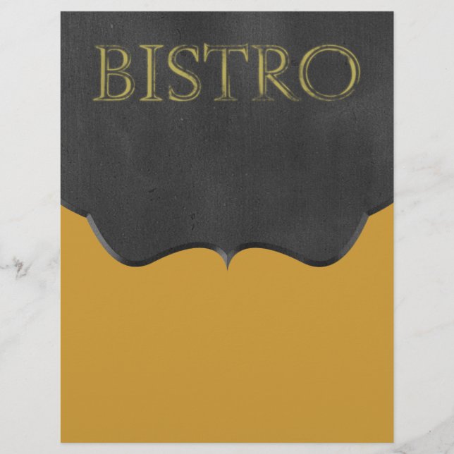 FLYER RESTAURANTE DE RÓTULO CHALKBOARD BISTRO LOGO GRÁFI (Frente)