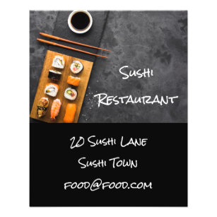 Flyer Restaurante gastronómico japonés de diseño