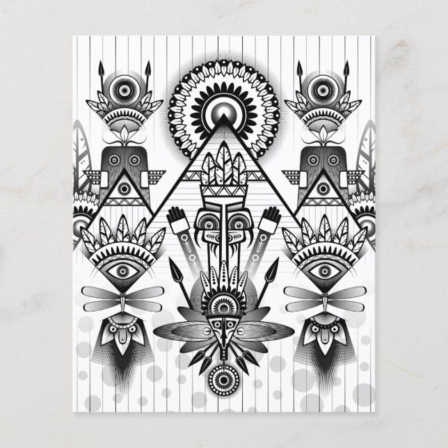 Flyer Resumen de la antigua tribu indígena (Frente)