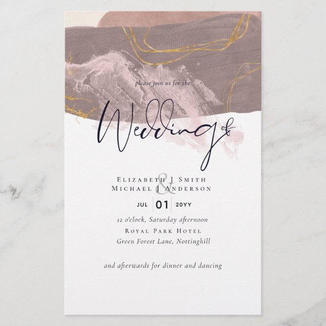 Flyer Resumen de presupuesto de Merlot y Mustard Wedds (Frente)