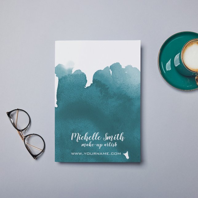 Flyer Resumen de salpicaduras de color turquesa (Subido por el creador)