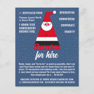 Flyer Resumen de Santa, anuncio de artista de Santa Clau