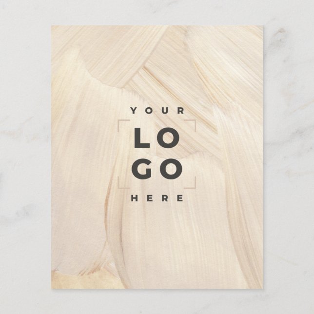 Flyer Resumen del código QR neutro elegante y natural (Atrás)