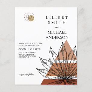 Flyer Resumen del presupuesto Boda de Grasa Terracotta P