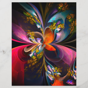 Flyer Resumen floral moderno Patrón azul rojo del arte #