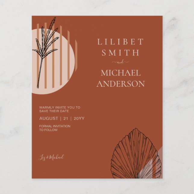 Flyer Resumen moderno japonés escandinavo salvar fechas (Frente)