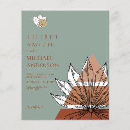 Flyer Resumen moderno japonés escandinavo salvar fechas