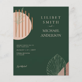 Flyer Resumen moderno japonés escandinavo salvar fechas