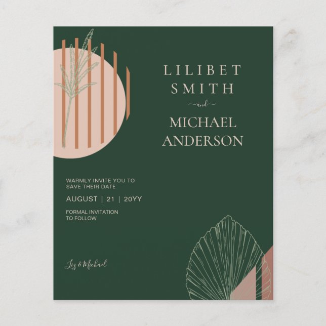 Flyer Resumen moderno japonés escandinavo salvar fechas (Frente)