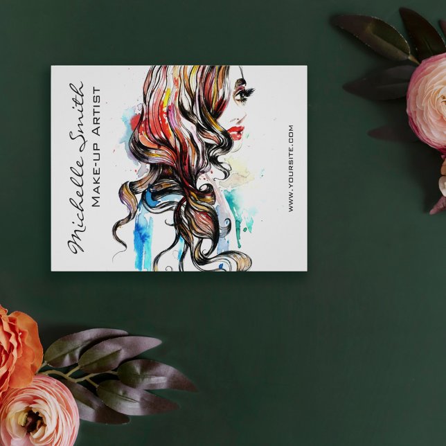 Flyer Resumen Tinta acuarela colorida maquillaje femenin (Subido por el creador)