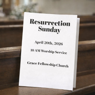 Flyer  Resurrection Sunday Church Bulletin Cover