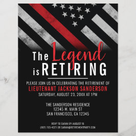 Flyer Retiro del bombero presupuestal Fiesta delgado de 