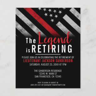 Flyer Retiro del bombero presupuestal Fiesta delgado de 