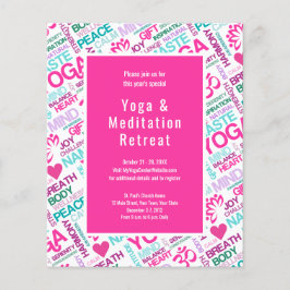 Flyer Retiro o taller de Yoga Meditation Event