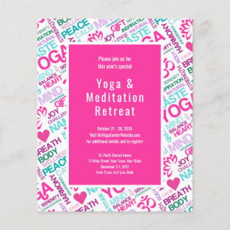 Flyer Retiro o taller de Yoga Meditation Event