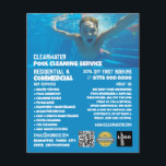 Flyer Retrato De Bañera Adolescente, Limpieza De Piscina<br><div class="desc">Retrato de bañador adolescente,  Volante publicitario del servicio de limpieza de la piscina por la tienda de tarjetas de visita.</div>