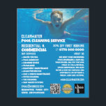 Flyer Retrato De Bañera Adolescente, Limpieza De Piscina<br><div class="desc">Retrato de bañador adolescente,  Volante publicitario del servicio de limpieza de la piscina por la tienda de tarjetas de visita.</div>