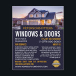 Flyer Retrato de casa, Windows & Door Fitter Company<br><div class="desc">Retrato de casa,  Volante publicitario de Window & Door Fitter Company por The Business Card Store.</div>