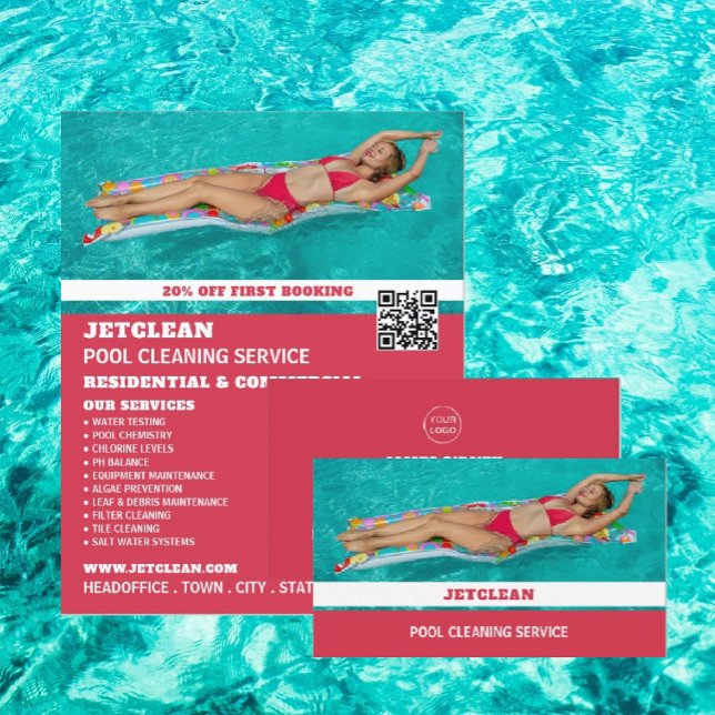 Flyer Retrato De Cuero Femenino, Limpieza De Piscina (Subido por el creador)