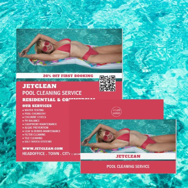 Flyer Retrato De Cuero Femenino, Limpieza De Piscina (Subido por el creador)