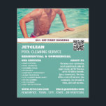Flyer Retrato De Cuero Masculino, Limpieza De La Piscina<br><div class="desc">Retrato De Cuero Masculino,  Servicio De Limpieza De Piscina Aviso Volante De La Tienda De Tarjetas De Negocios.</div>