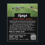 Flyer Retrato de drones cultivadores, empresa de alquile<br><div class="desc">Retrato De Drones Agrícolas,  Volantes De Publicidad De La Compañía De Alquiler De Drones Por La Tienda De Tarjetas De Negocios.</div>
