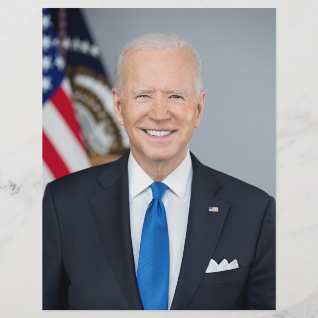 Flyer Retrato de la Casa Blanca del presidente Joe Biden (Frente)