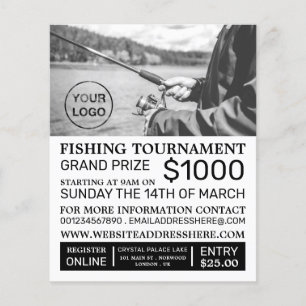Flyer Retrato de pesca, Anuncio del Torneo de Pesca