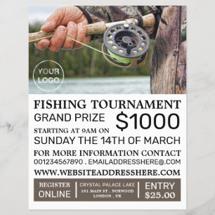Flyer Retrato de pescador, Torneo de pesca