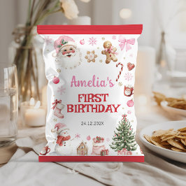 Flyer Retro Christmas Winter Birthday Chip Bag Wrapper