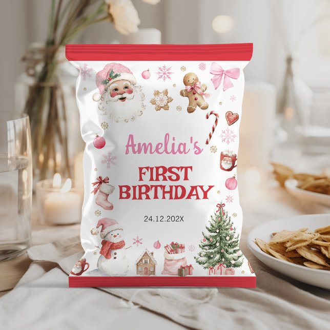 Flyer Retro Christmas Winter Birthday Chip Bag Wrapper (Subido por el creador)