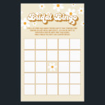 Flyer Retro Daisy bridal Shower Bingo<br><div class="desc">Daisy retro en la tarjeta de juego de bingo de ducha marrón y marrón marrón marrón y marrón marrón.</div>
