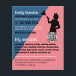 Flyer Retro Duster Silhouette, empleada doméstica, emple<br><div class="desc">Retro Duster Silhouette,  Housekeeper,  Maid Advertising Flyer by The Business Card Store.</div>