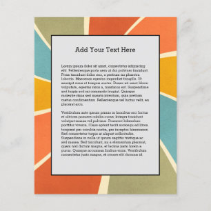 Flyer Retro Hippie Mixed Paint Style Swirls Pattern