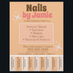 Flyer Retro Salon Service Business Tear Off Striyer Flye<br><div class="desc">Volantes modernos para el Salón o el Negocio de las uñas</div>