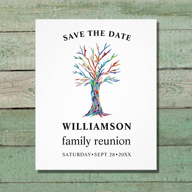 Flyer Reunión de familia de árboles de familia Guardar f (Subido por el creador)