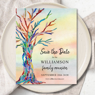 Flyer Reunión de familia de presupuesto Guardar fecha