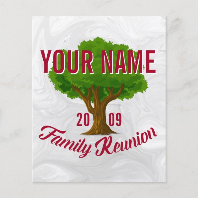 Flyer Reunión familiar personalizada de árbol vivo (Frente)