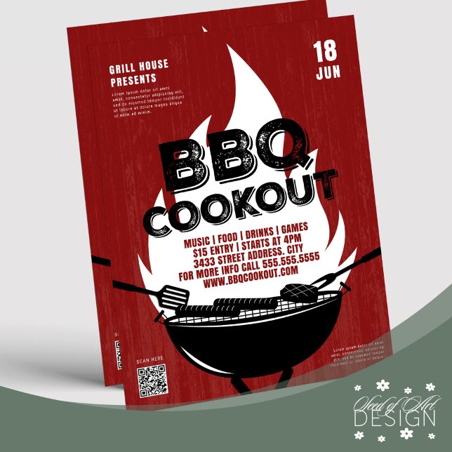 Flyer Revestimiento de parrillada de cocción de barbacoa (Subido por el creador)