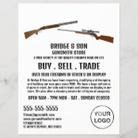 Rifle & Shotgun, Gunsmith, anuncio de tienda de ar